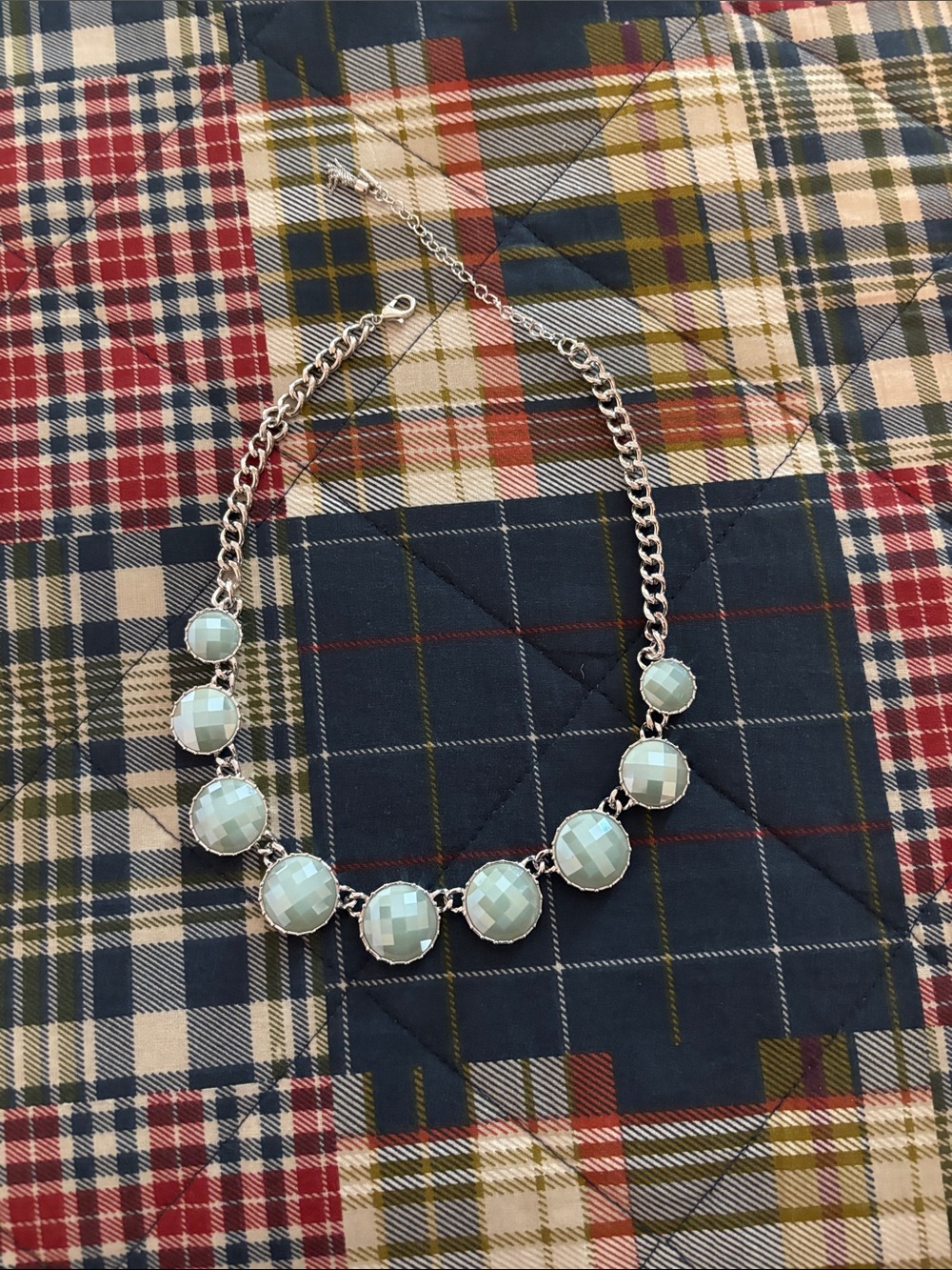 Simply Vera Vera Wang Silver-Tone Necklace with Mint Green Stones